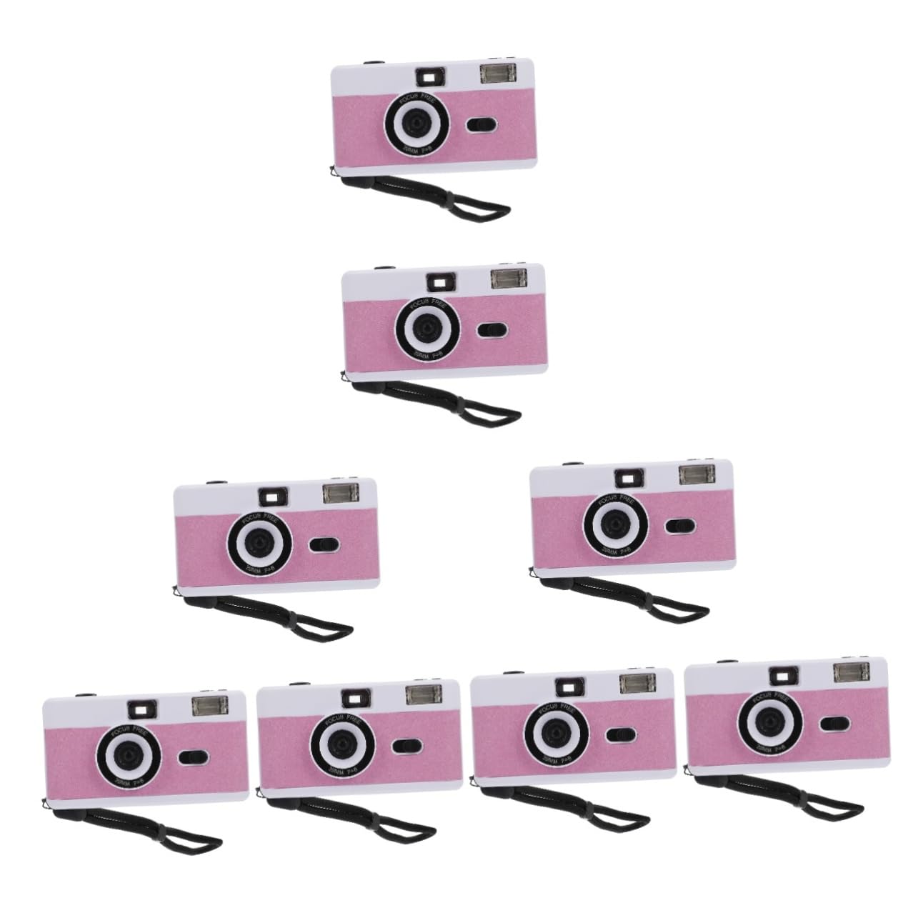 Gatuida 8-Pack Retro Film Camera Set - Vintage Plastic Travel Camera with ABS Body, Portable Reusable 35mm Film Camera in White | Perfect for Travel Photography, Street Shots & Vintage Style Photography