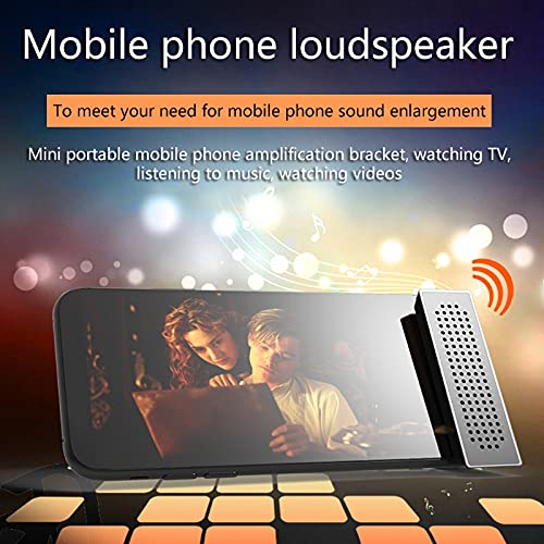 iKASUS Portable Phone Stand with Built-in Sound Amplifier - No Bluetooth or Charging Needed - Hands-Free Speaker Holder for Music, Movies & Videos (Black) - Perfect for Home, Office & Travel Entertainment