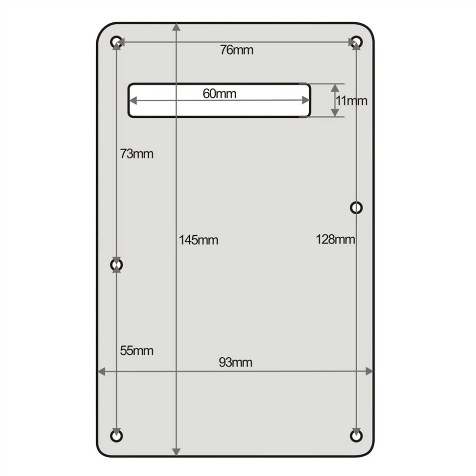 Pearl White Electric Guitar Tremolo Cover Back Plate with Screws - 4-Ply Replacement Part for ST Style Guitars | Perfect for DIY Guitar Repair & Maintenance