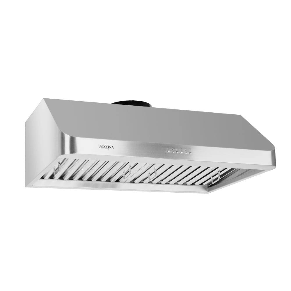 UC Chef 30-inch LED Under Cabinet Range Hood - 600 CFM Ducted Kitchen Ventilation for Smoke & Odor Removal - Perfect for Home Cooking, Grilling, and Baking