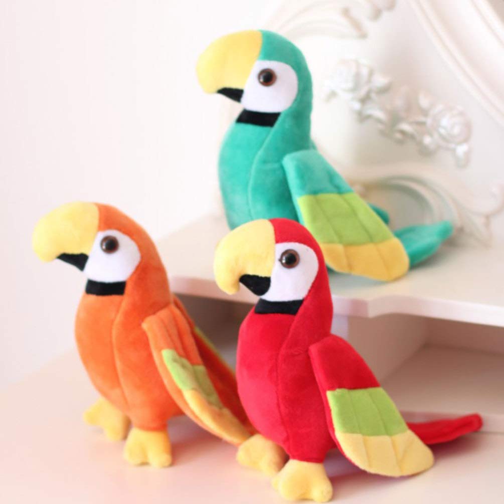 Kisangel Green Stuffed Parrot Plush Toy - 10