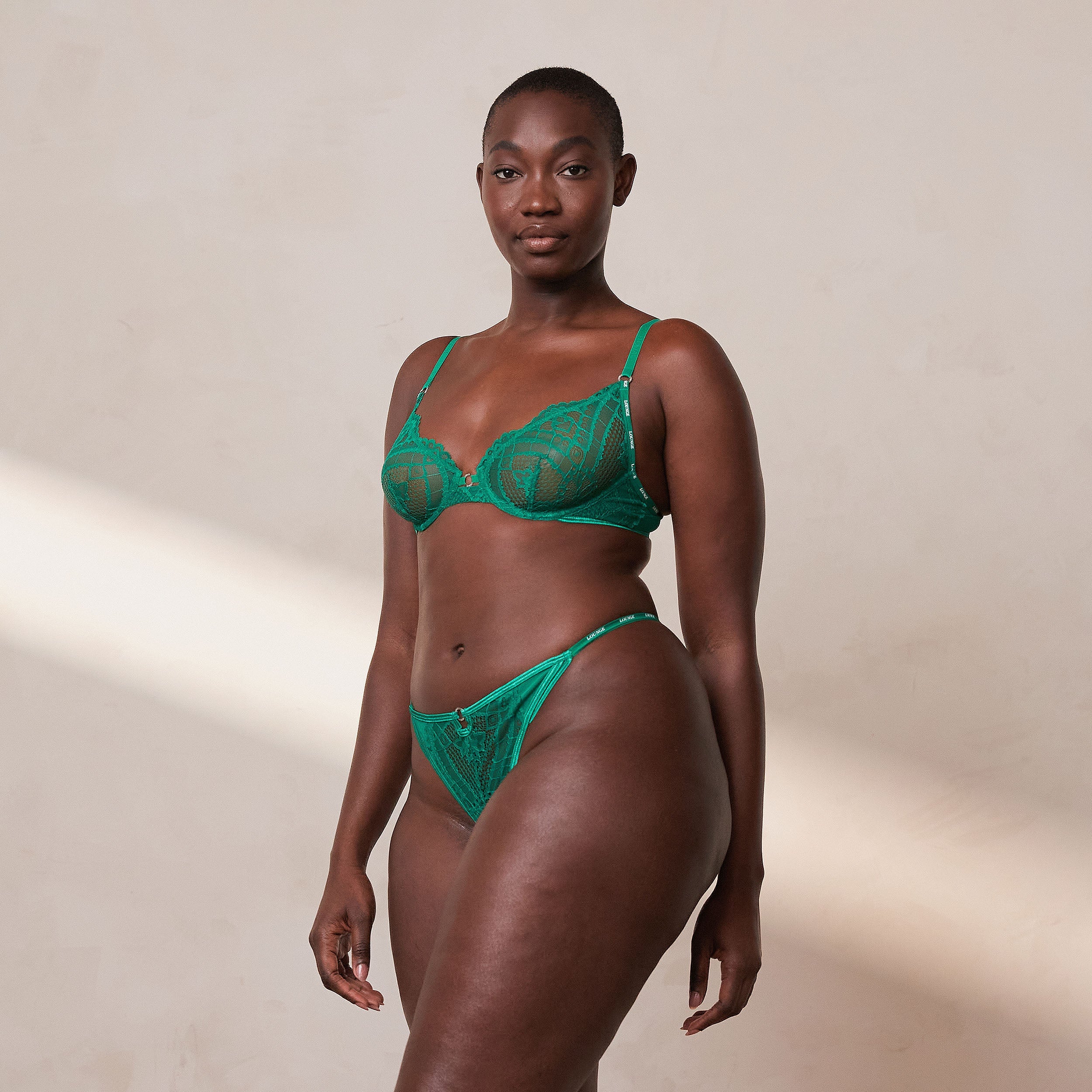 Charmed Balcony Bra - Emerald Green Lace Lingerie for Women | Comfortable & Sexy Underwear for Date Night & Special Occasions