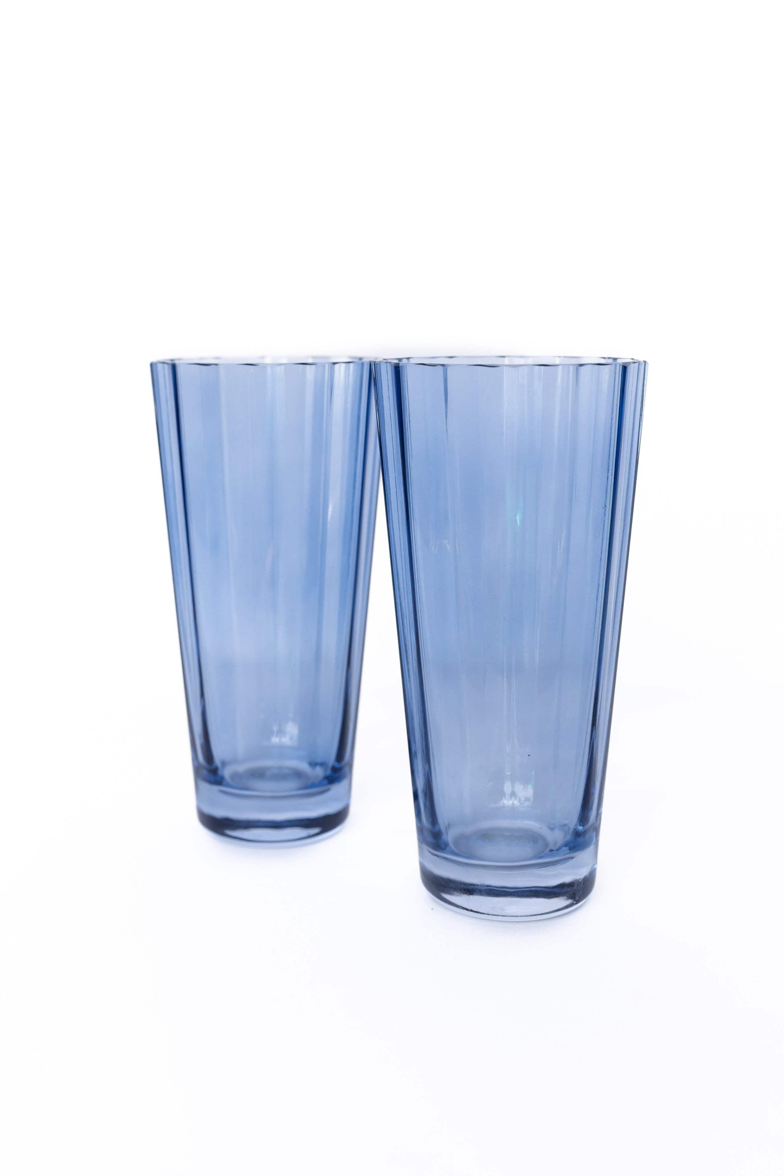 Estelle Colored Sunday Highball Glasses Set of 2 - Cobalt Blue Barware for Cocktails, Iced Tea & Entertaining