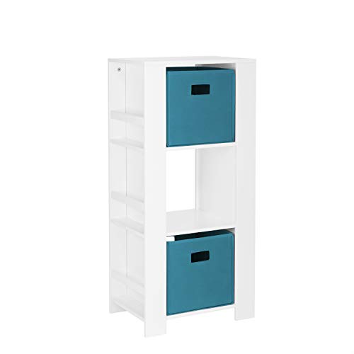 White With Turquoise Bins