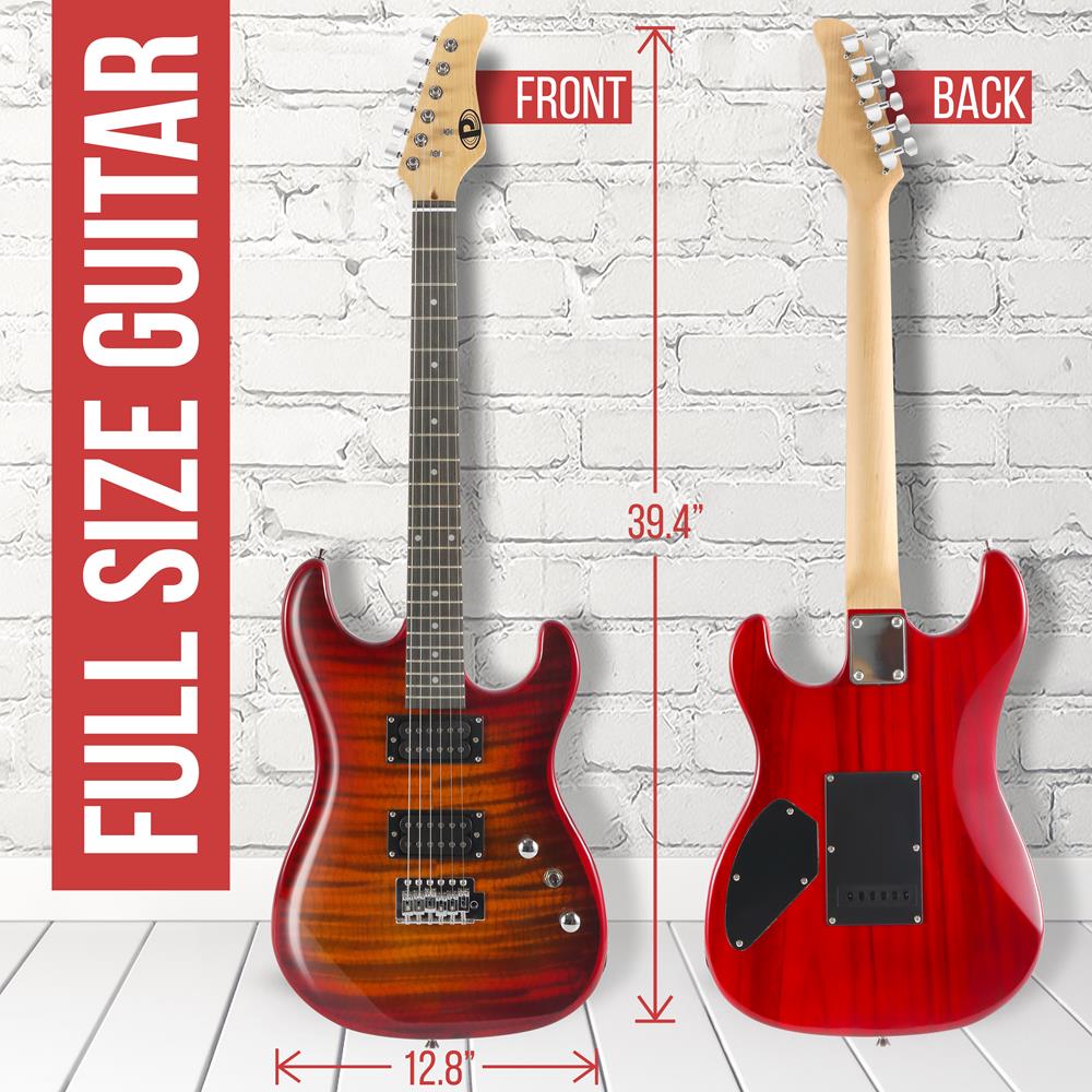 Complete Electric Guitar Starter Kit with Amp, Tuner & Accessories - Perfect for Beginners & Home Practice | Rock, Blues & Metal Playing