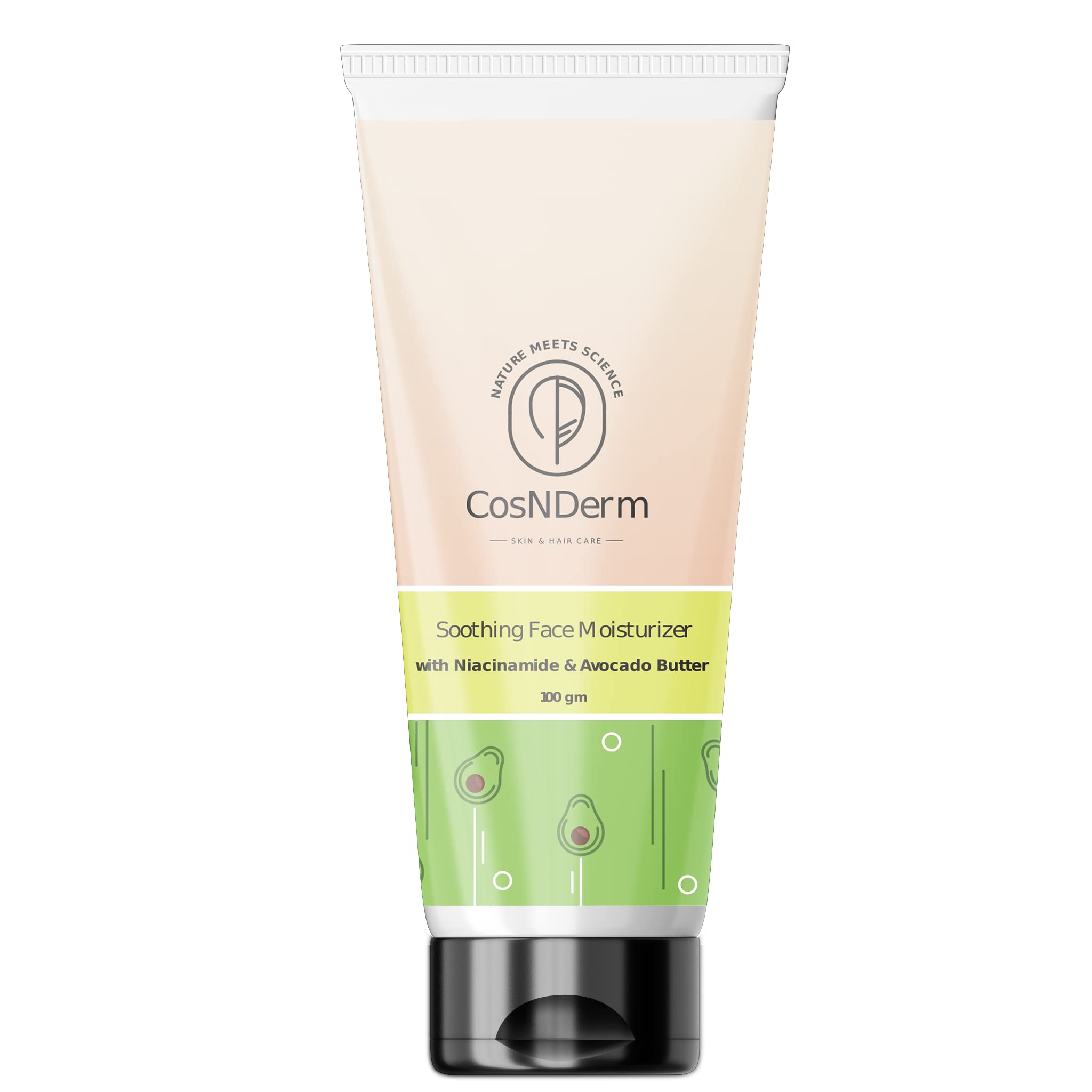 Niacinamide & Avocado Butter Face Moisturizer Cream (3.5 oz) for Dry Skin - Hydrating Face Lotion with 0.5% Salicylic Acid | All Skin Types | Men & Women | Day & Night Use for Glowing Skin