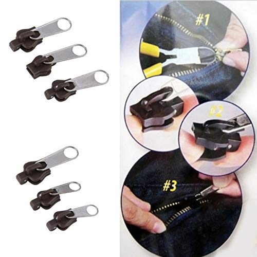 Xuccus Universal Zipper Repair Kit - Fix Broken Zipper Sliders & Teeth, Replacement Zipper Pull for Jackets, Bags, Luggage (Color C) - Emergency Travel & Home Repair Solution