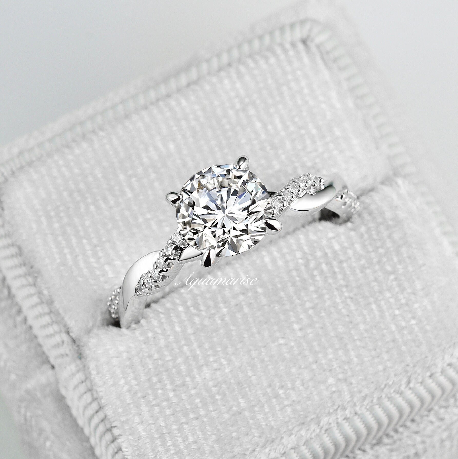 Sophia White Sapphire Ring for Women - Sterling Silver 925 Elegant Jewelry Gift for Anniversary, Engagement & Wedding - Perfect for Everyday Wear & Special Occasions