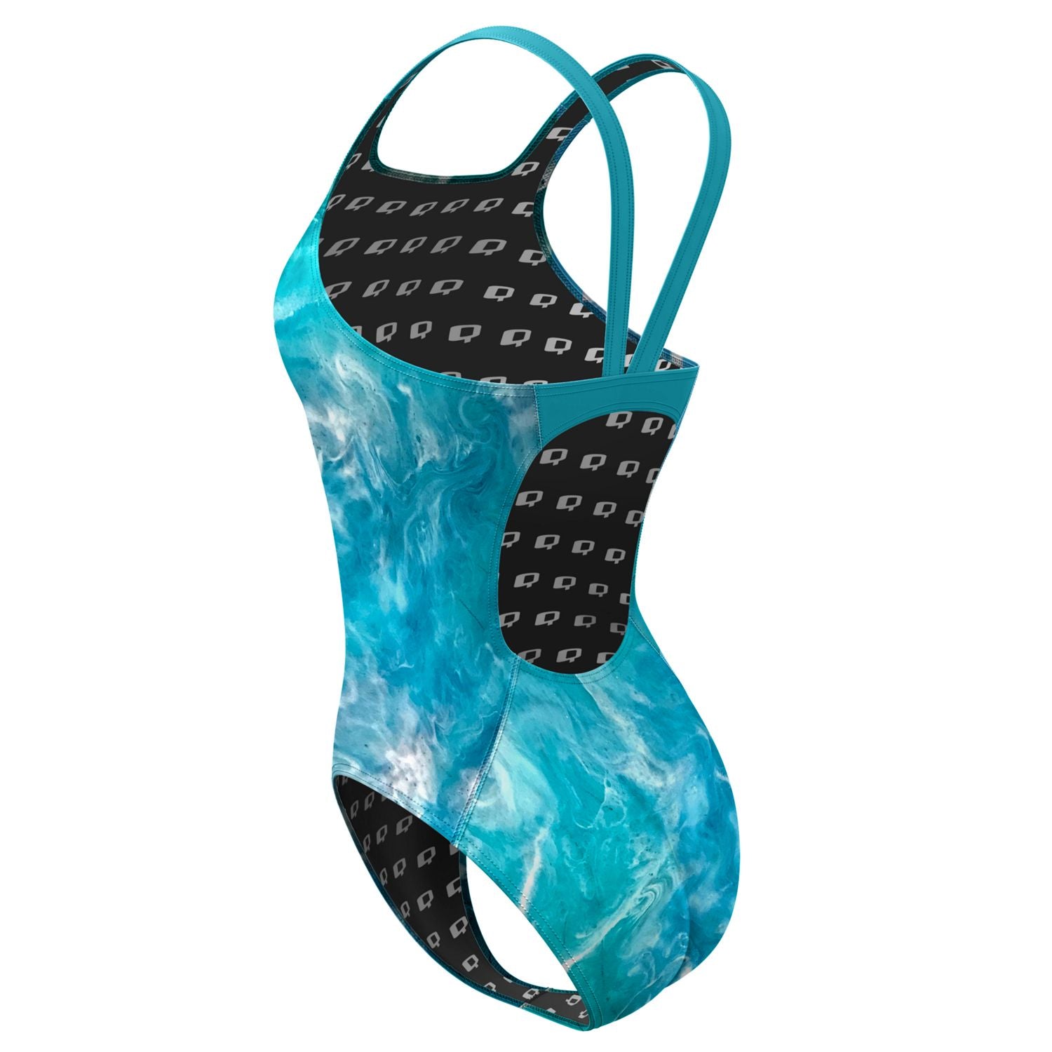 Ocean Topo Classic Strap Swimsuit - Women's High Waisted Bathing Suit for Beach & Pool - Perfect for Swimming, Surfing and Summer Vacations