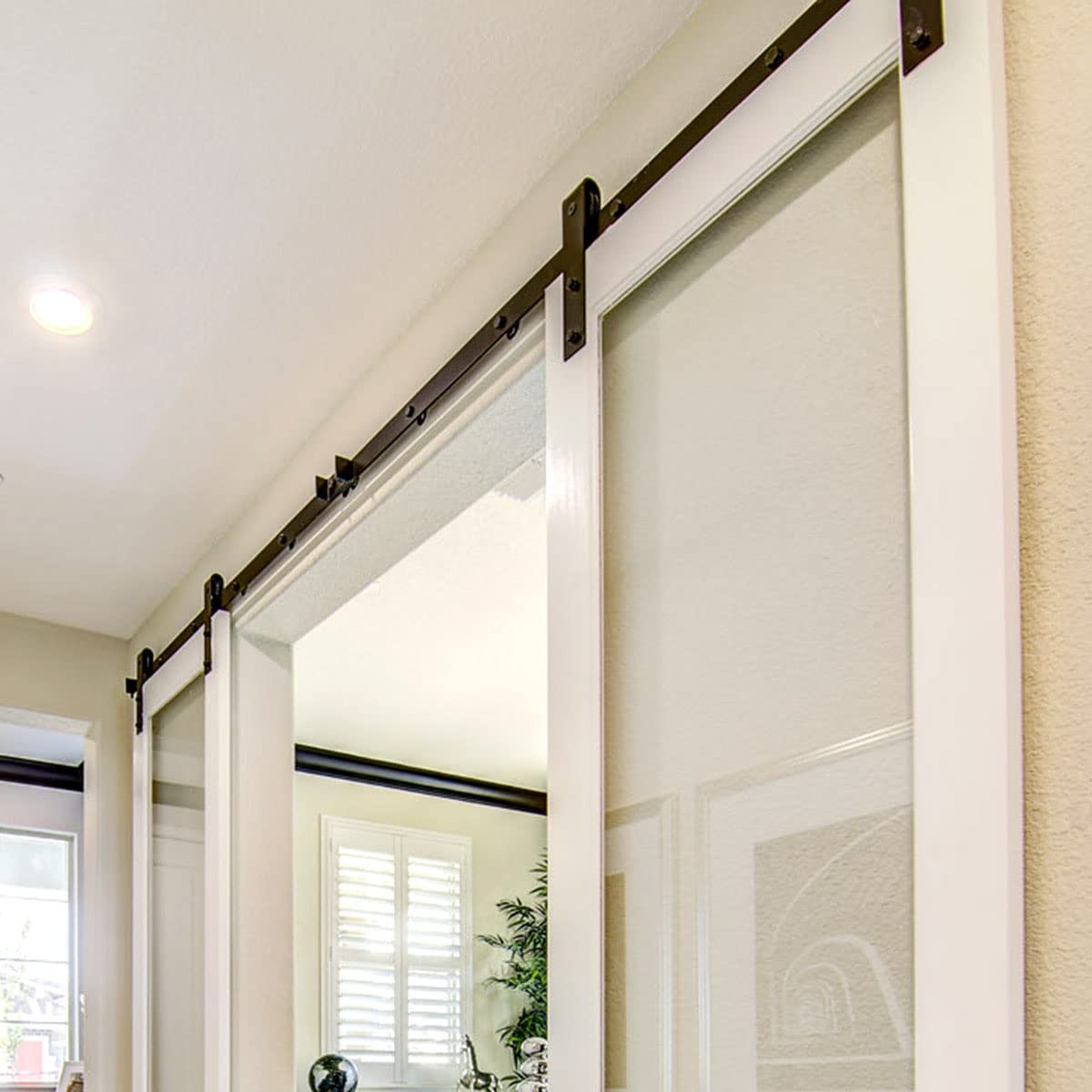 Premium Wagon Wheel Horseshoe Roller Hanger for Barn Doors - 1 3/8
