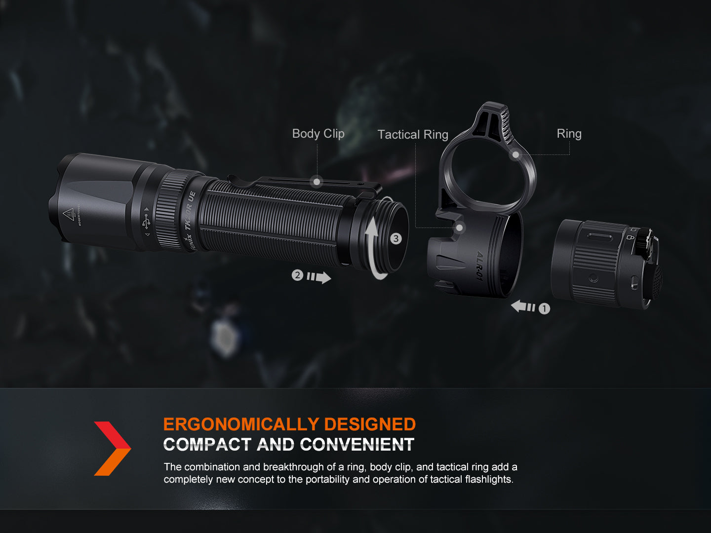 Fenix ALR 01 Tactical Flashlight with Magnetic Charging - High Lumens LED Flashlight for Camping, Hiking, Emergency & Outdoor Adventures