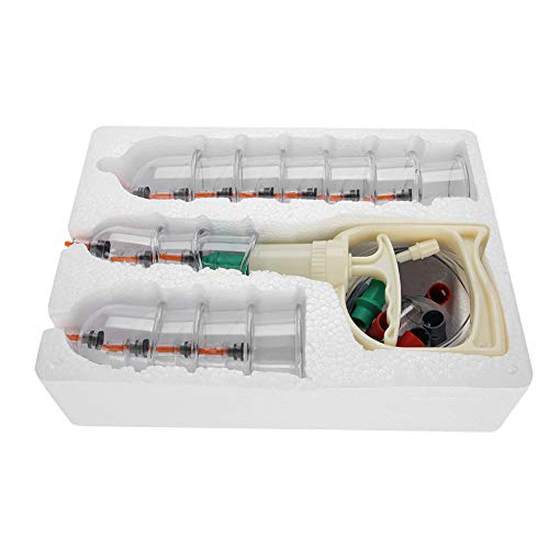Vacuum Cupping Therapy Kit - Professional Massage Cupping Set with Breathable Plastic Cups for Pain Relief & Muscle Relaxation - Perfect for Home, Office & Spa Use