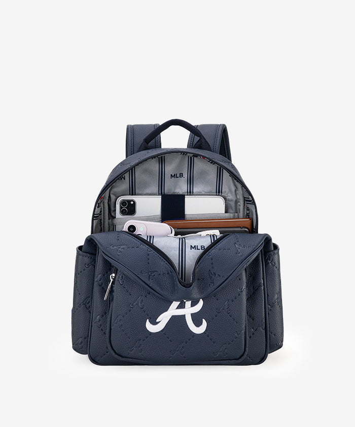 MLB Atlanta Braves Baseball Backpack for Men & Women - Official Licensed Team Logo - Durable School & Travel Backpack for Sports Fans