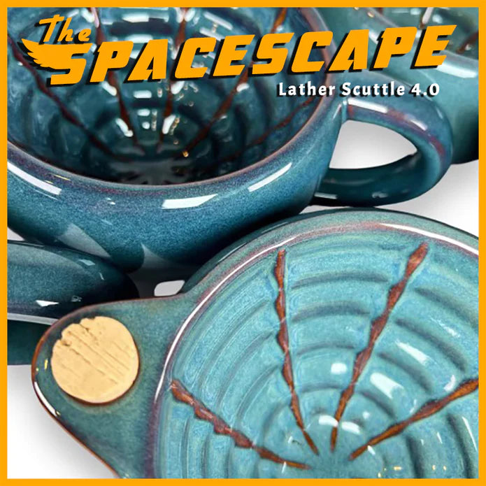 Phoenix Shaving Spacescape Lather Scuttle 4.0 - Premium Ceramic Shaving Bowl for Men | Perfect for Traditional Wet Shaving & Creating Rich Lather | Ideal Gift for Grooming Enthusiasts