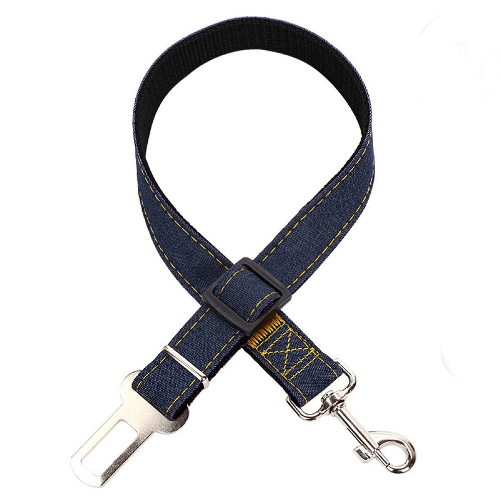 Adjustable Pet Dog & Cat Safety Seat Belt Harness - Black Car Vehicle Seatbelt for Small to Large Dogs - Secure Travel & Road Trips