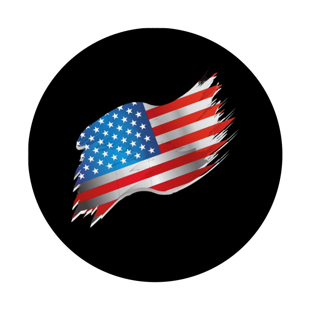 American Flag PopSockets Swappable PopGrip - Patriotic Phone Grip & Stand - USA Flag Design for iPhone & Android - Perfect for 4th of July, Veterans Day & Everyday Use