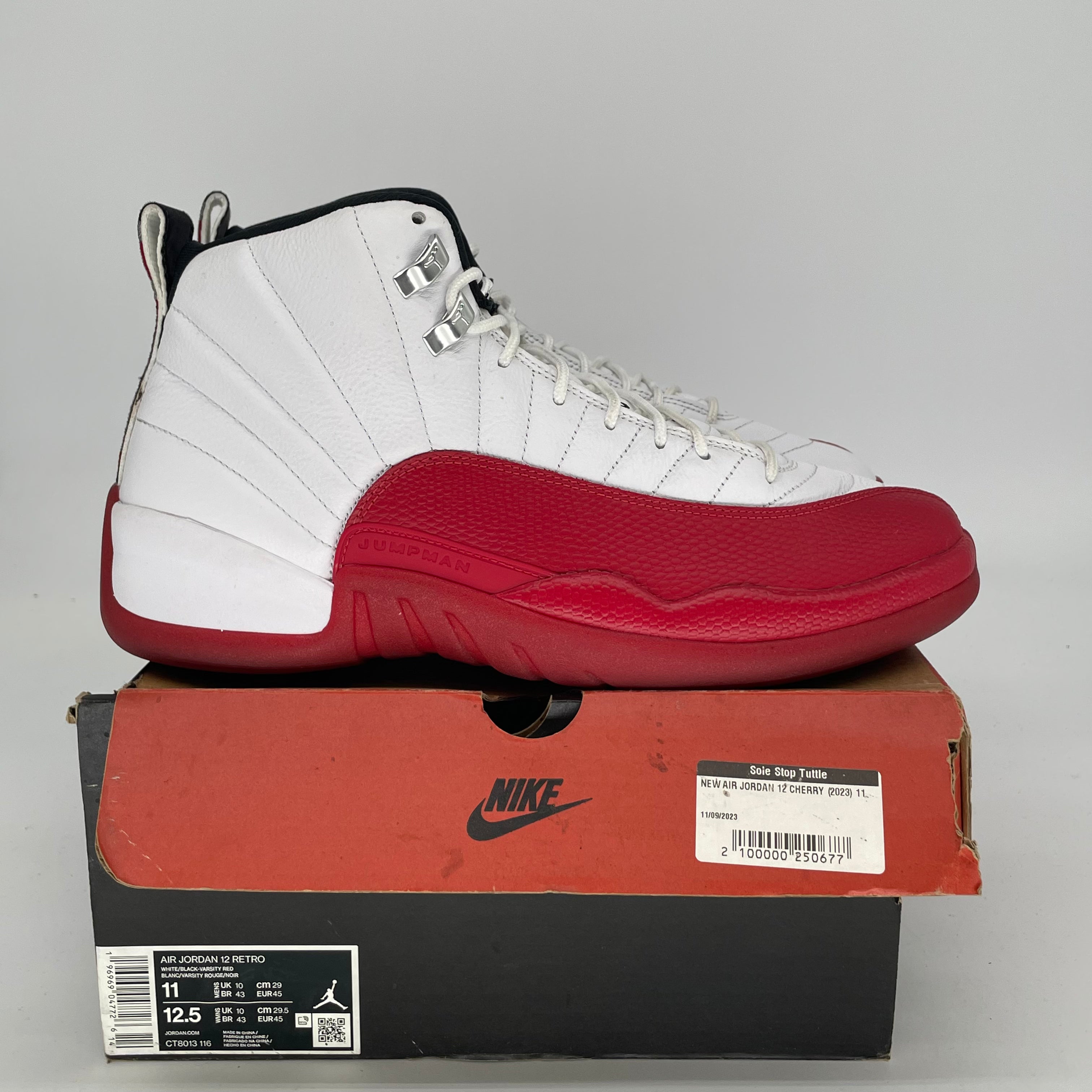 Original Title: AIR JORDAN 12 CHERRY SIZE 11/12.5W CT8013 116   Optimized Title: Air Jordan 12 Retro 