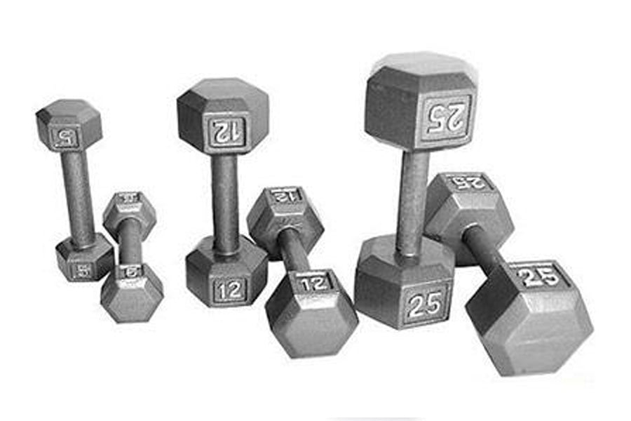 Warrior Cast Iron Hex Dumbbells - Premium Weight Set for Home Gym, Strength Training & Fitness Workouts - Perfect for CrossFit, Bodybuilding & Muscle Building Exercises