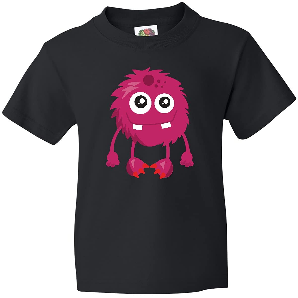 Inktastic Furry Monster Graphic Tee - Cute Pink Monster T-Shirt for Youth & Kids | Fun Casual Wear for School, Playdates & Everyday Outfits