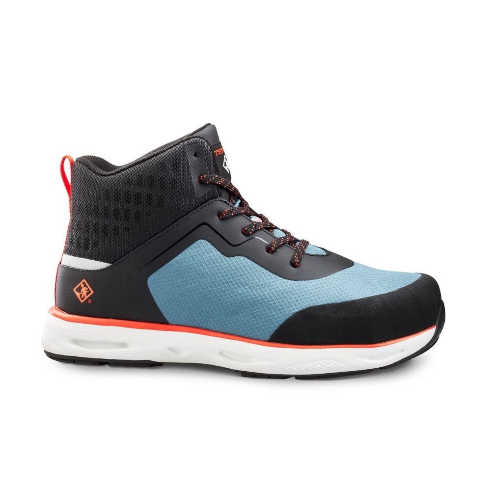 Terra Lites MID TR0A4NRTFR0 Composite Toe Athletic Work Shoes for Men & Women - Lightweight Safety Shoes with Slip Resistance, Blue/Red - Perfect for Construction, Warehouse, and Industrial Work Environments