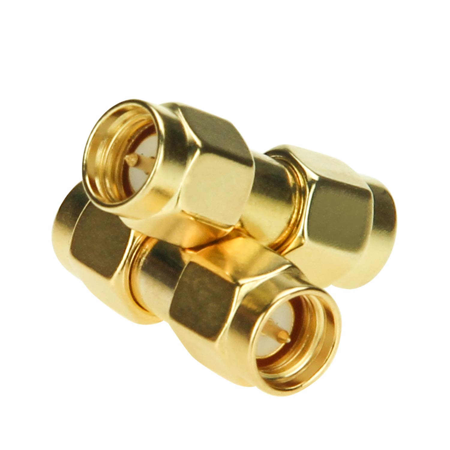 5 Pack SMA Male to Male RF Coaxial Adapter Connector - Compatible with Antenna, Radio, WiFi, Router, Ham Radio - Perfect for Signal Boosting & Wireless Networking