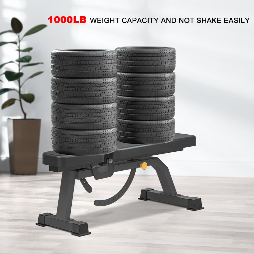 Adjustable Weight Bench for Home Gym - Professional Incline Flat Decline Workout Bench with Sit Up Function, Dumbbell Stool - Perfect for Strength Training, Bodybuilding & Home Fitness