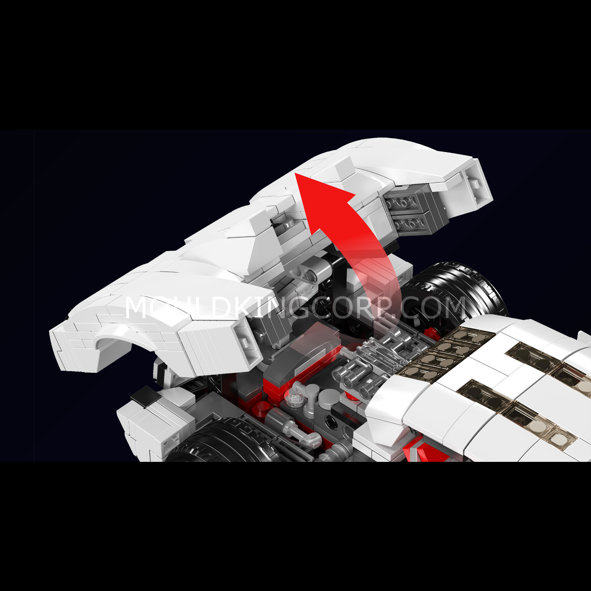 Mould King 10196 Italian Hypercar Building Blocks Set with Quad Exhaust - 1,423 Pieces STEM Toy for Adults & Kids | Perfect for Collectors, Gifts, and Creative Play