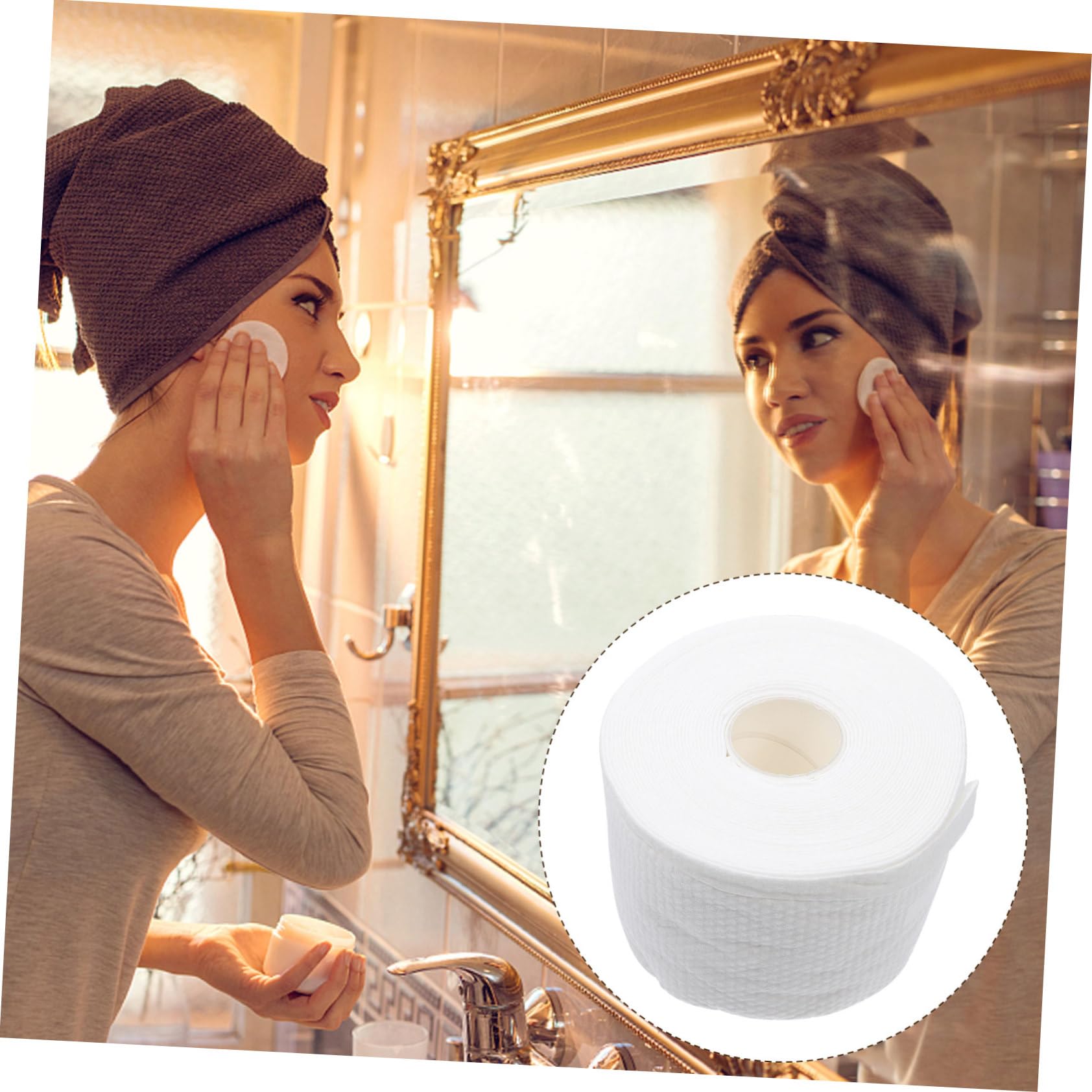 **Minkissy Premium Face Wash Towels Roll - Gentle Exfoliating Pore Cleansing Wipes for Sensitive Skin | Non-Woven Reusable Facial Tissues for Daily Skincare & Makeup Removal**