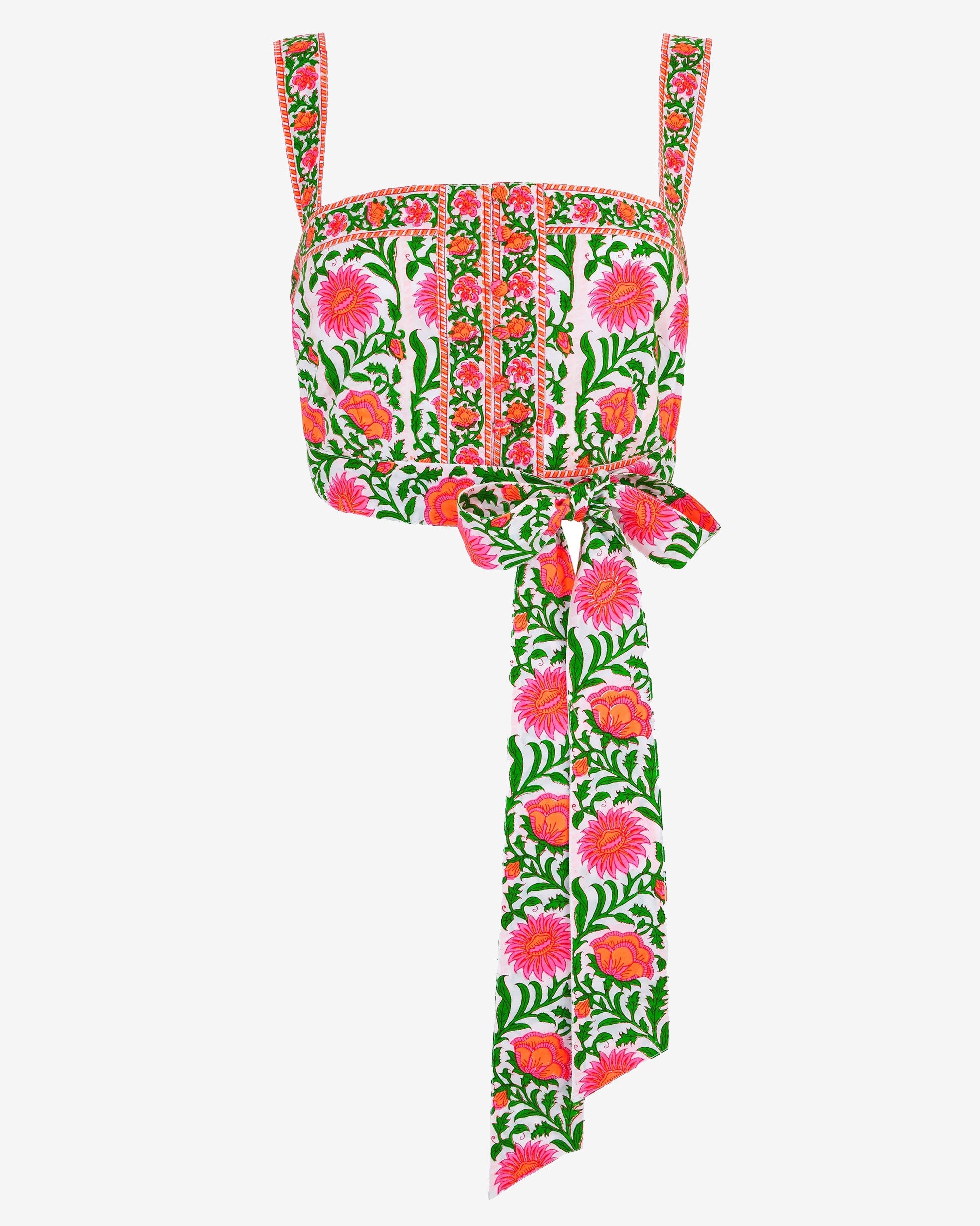 Trendy Pink City Prints Neon Border Lucia Top for Women - Perfect for Parties, Nightlife & Summer Outfits