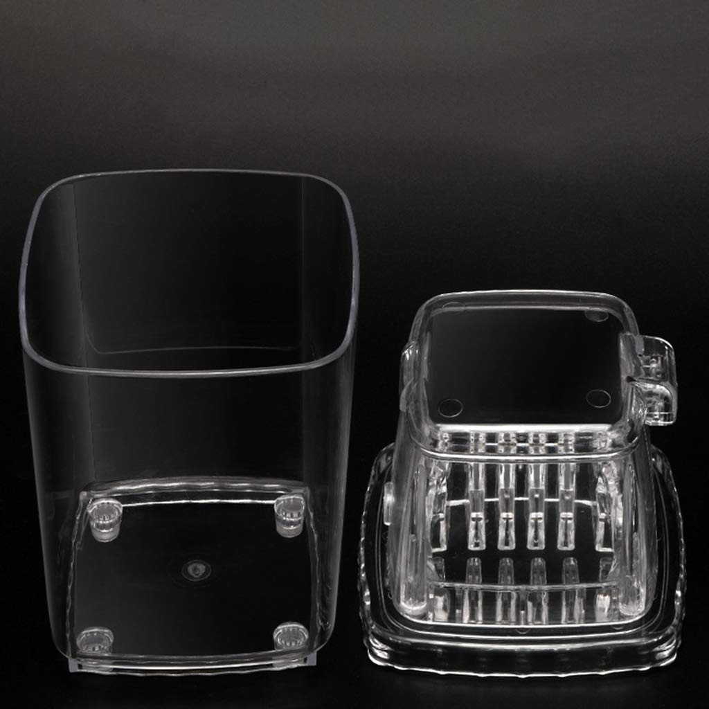 Fenteer Manual Ice Crusher - Stainless Steel Hand Crank Ice Grinder for Cocktails, Smoothies & Shaved Ice - Perfect for Home Bars, Parties & Outdoor Use