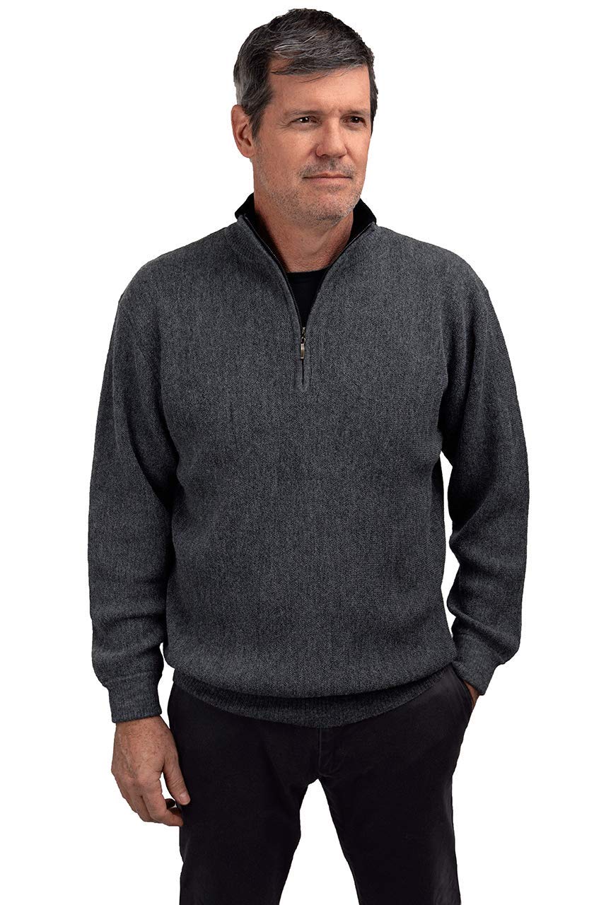 Premium Alpaca Golf Sweaters for Men - 100% Natural Alpaca Wool, Breathable & Warm Quarter Zip Pullover - Ideal for Golf Courses, Casual Wear & Outdoor Activities
