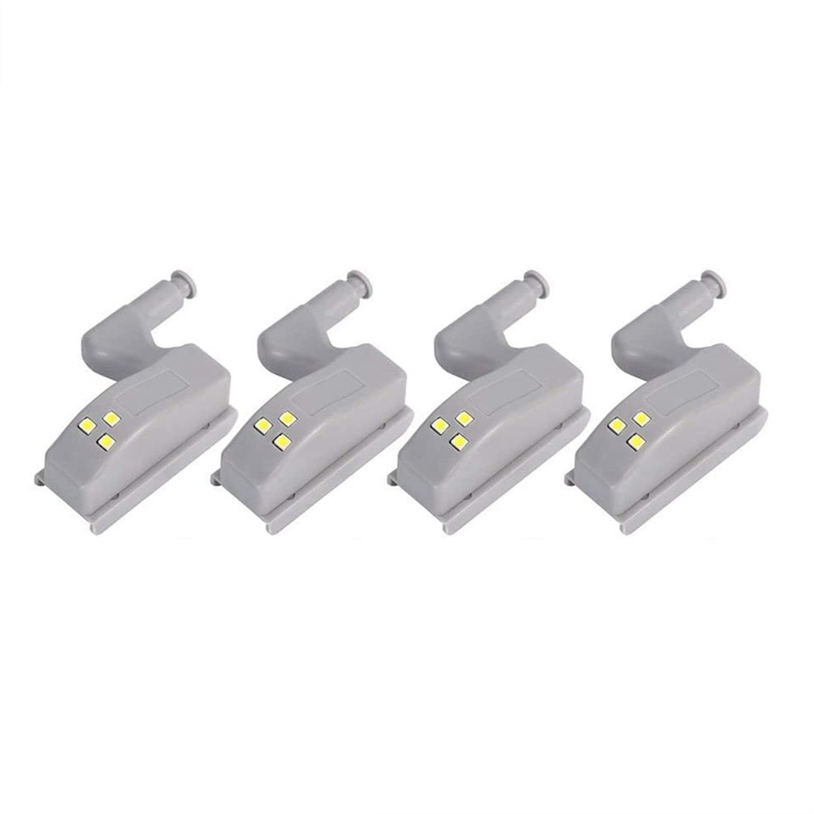 JOLAU 4/8PCS LED Closet Cabinet Hinge Light - Motion Sensor Under Cabinet Lighting for Wardrobe, Cupboard, Kitchen & Bedroom - Cool White Night Lamp (Perfect for Dark Spaces & Nighttime Navigation)
