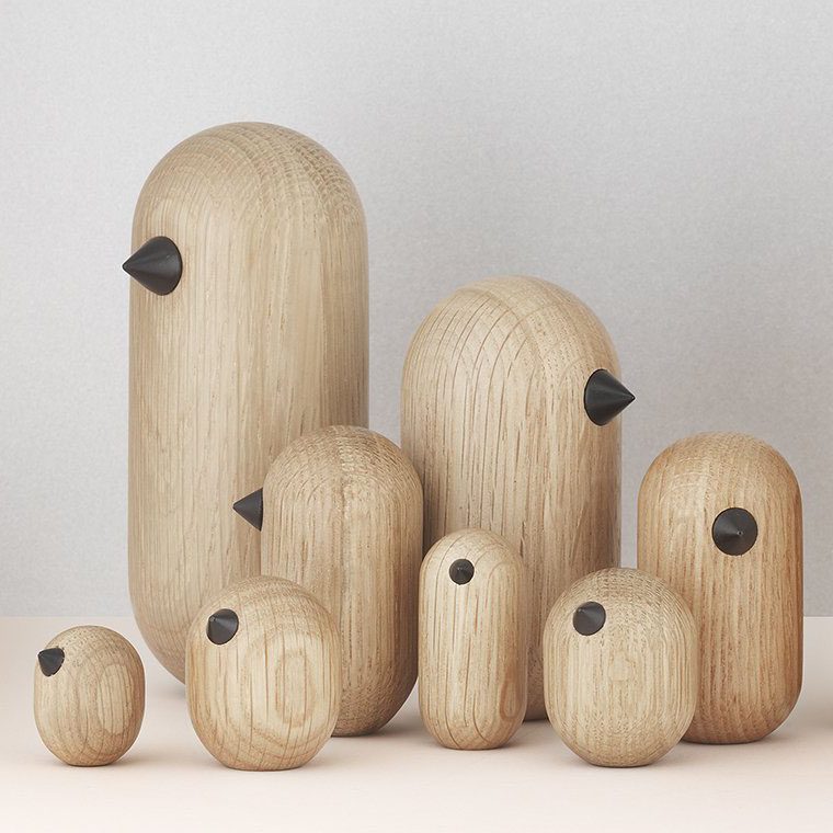 Normann Copenhagen Little Bird - Set of 6 Modern Decorative Ceramic Birds for Home Decor | Perfect for Shelf Display, Table Centerpiece & Scandinavian Interior Styling