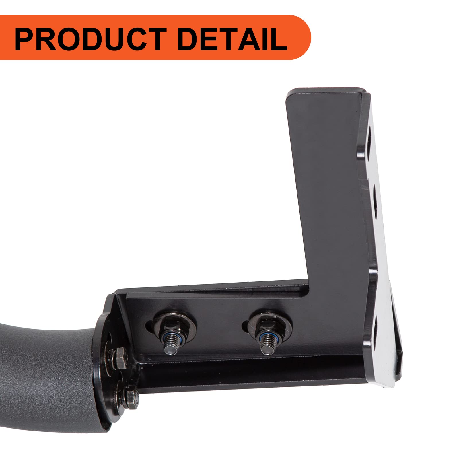 ECOTRIC Heavy Duty Front Bull Bar for 2005-2023 Toyota Tacoma - Black Textured Powder Coated Steel Bumper Brush Guard | Off-Road Protection & Enhanced Truck Styling