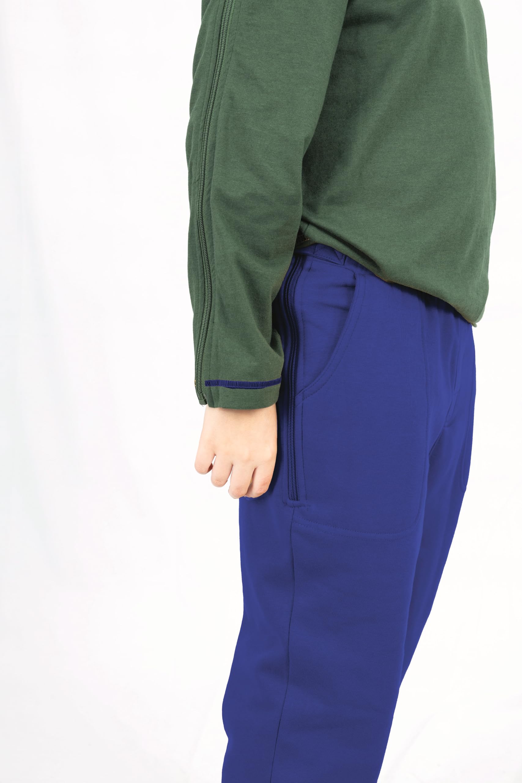 Adaptive Kids' Sweatpants with Elastic Waist & Side Zippers - Easy On/Off Straight Leg Pants for Children with Special Needs - Perfect for Therapy, School & Playtime