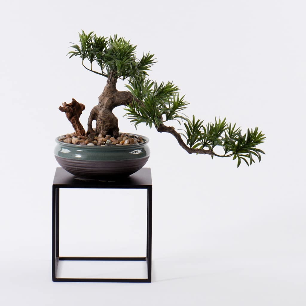 TOMYEUS 17 Inch Artificial Bonsai Tree - Realistic Faux Potted Plant for Home & Office Decor, Desk Ornament, Zen Garden Accent - Perfect for Living Room, Bedroom, Office Desk, and Meditation Spaces