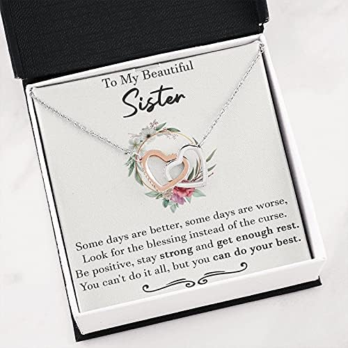 Handmade Sister Necklace - Interlocking Hearts Gift for Best Friend & Bridesmaid | Soul Sister Jewelry
