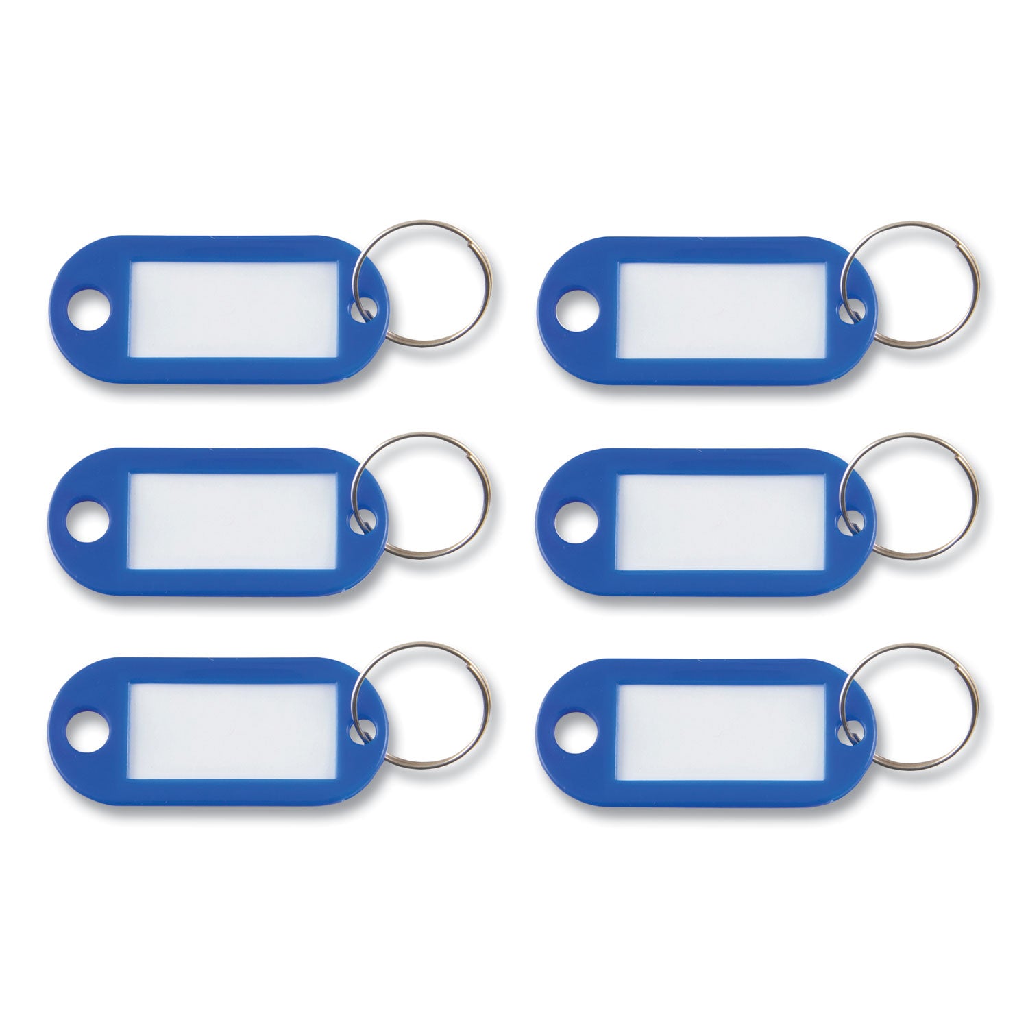 Advantus Key Tags Label Window - 0.88 x 0.19 x 2 Inches - Dark Blue - 6 Pack - Durable Key Identification for Home, Office & Organization