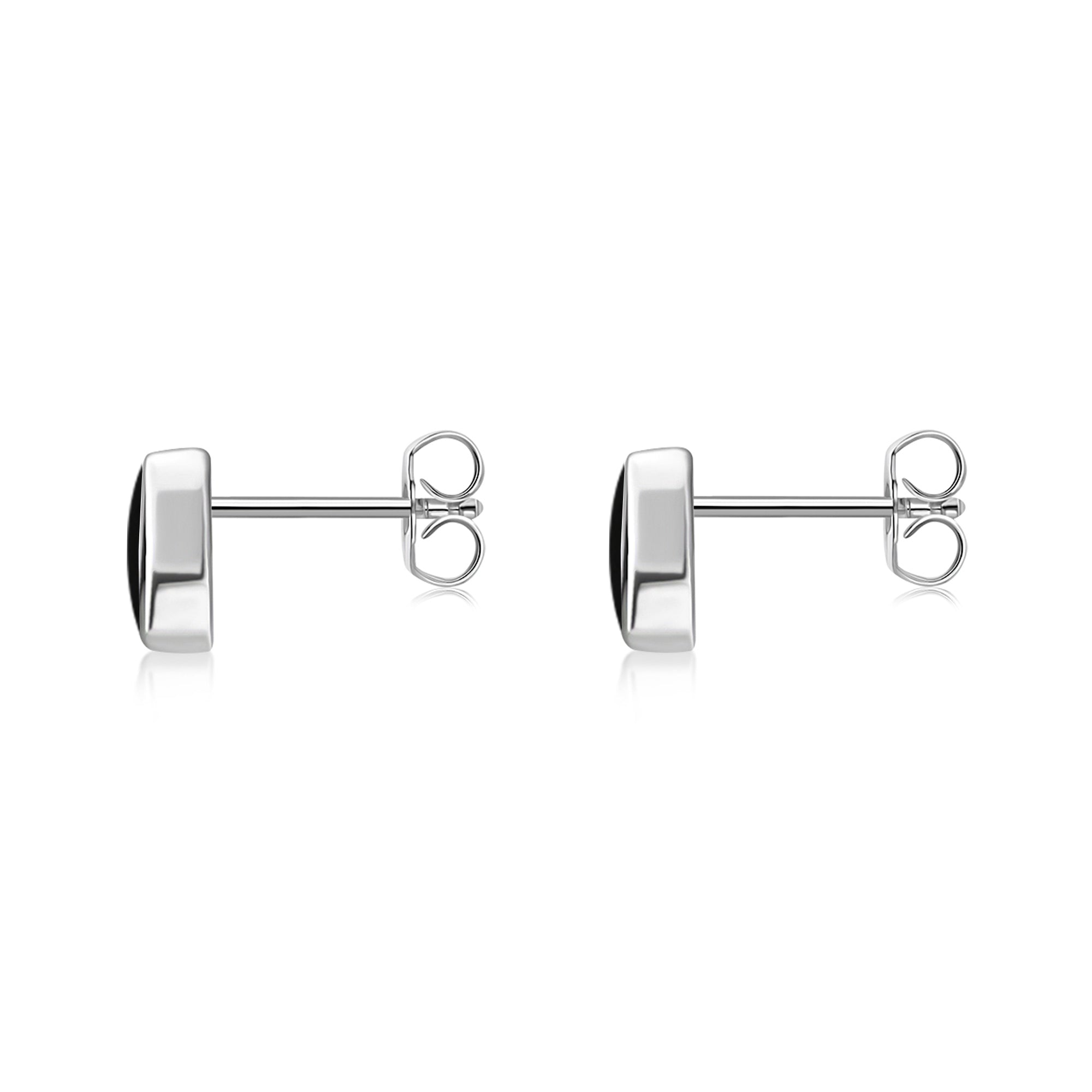 Whitby Jet Sterling Silver Small Teardrop Stud Earrings - Elegant Gothic Jewelry for Women, Perfect for Everyday Wear & Special Occasions