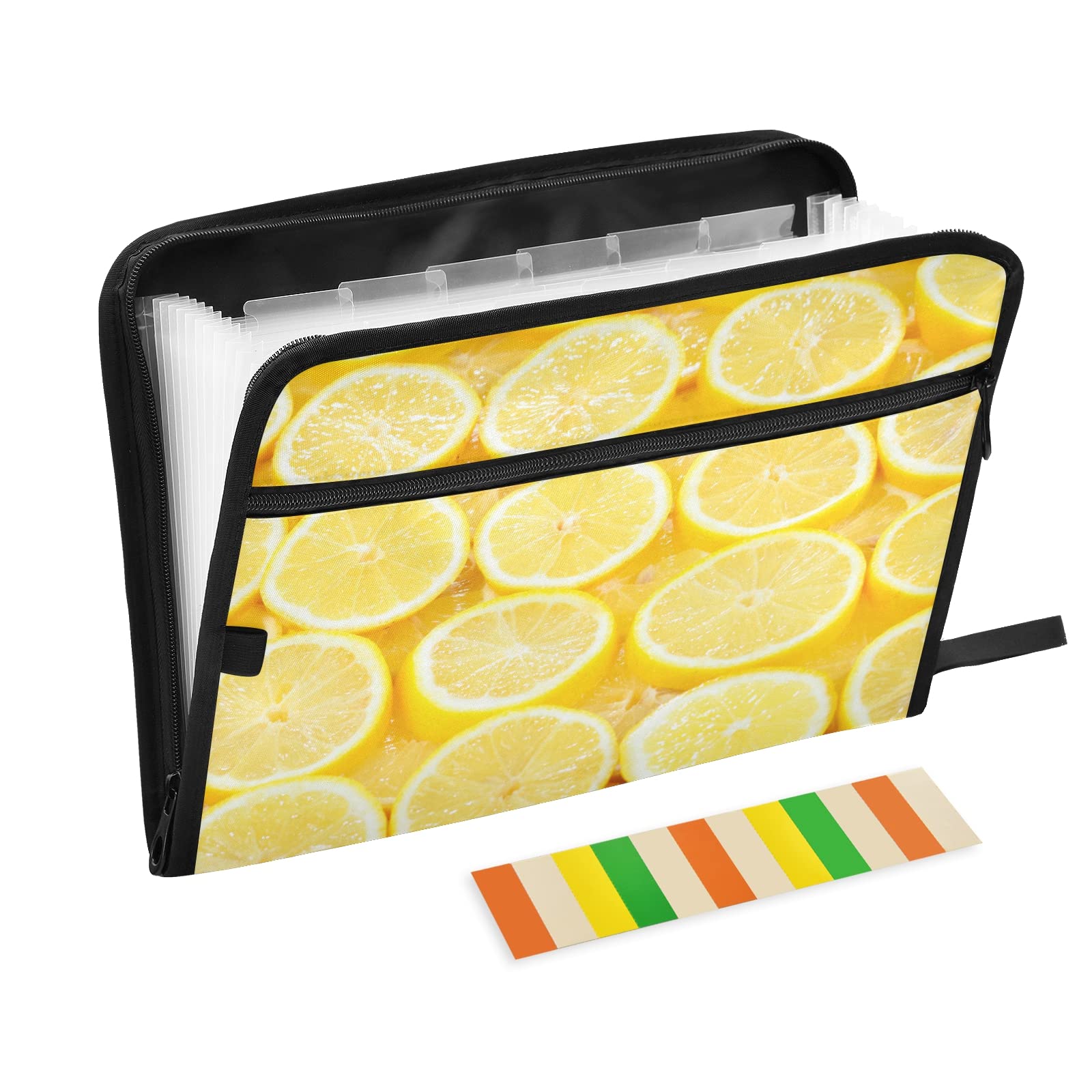 UMIRIKO 13-Pocket Expanding File Folder with Sticky Labels - A4 Letter Size Accordion Organizer with Zipper Closure - Perfect for Office Documents, School Papers, Tax Receipts & Home Organization