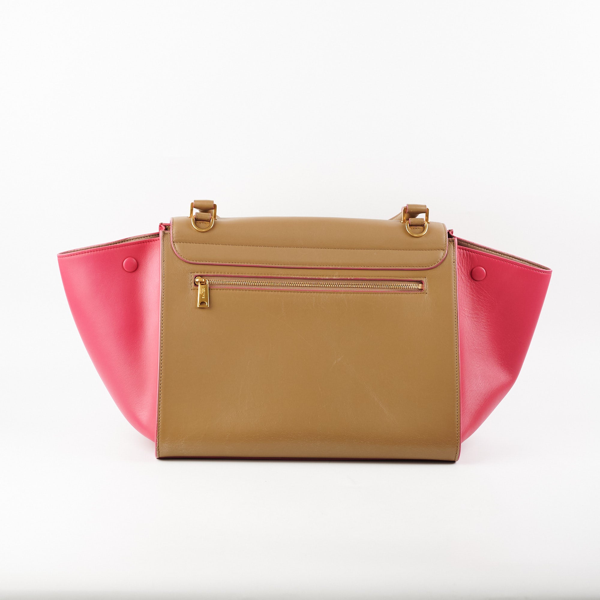 Celine Trapeze Medium Handbag in Green & Pink - Elegant Crossbody Bag for Women, Perfect for Work, Travel & Everyday Use
