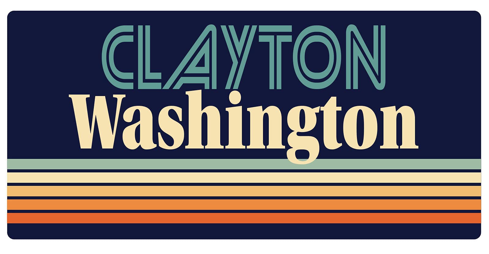 Vintage Retro Style Clayton Washington 5 x 2.5 Inch Refrigerator Magnet - Perfect for Fridge, Office, Home Decor & Collectible Souvenirs