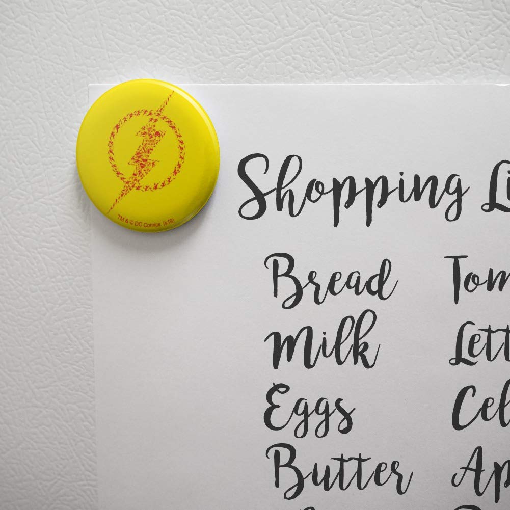 Flash Icons Logo Refrigerator Magnet - Strong Kitchen Fridge Locker Button Decoration for Home & Office Use