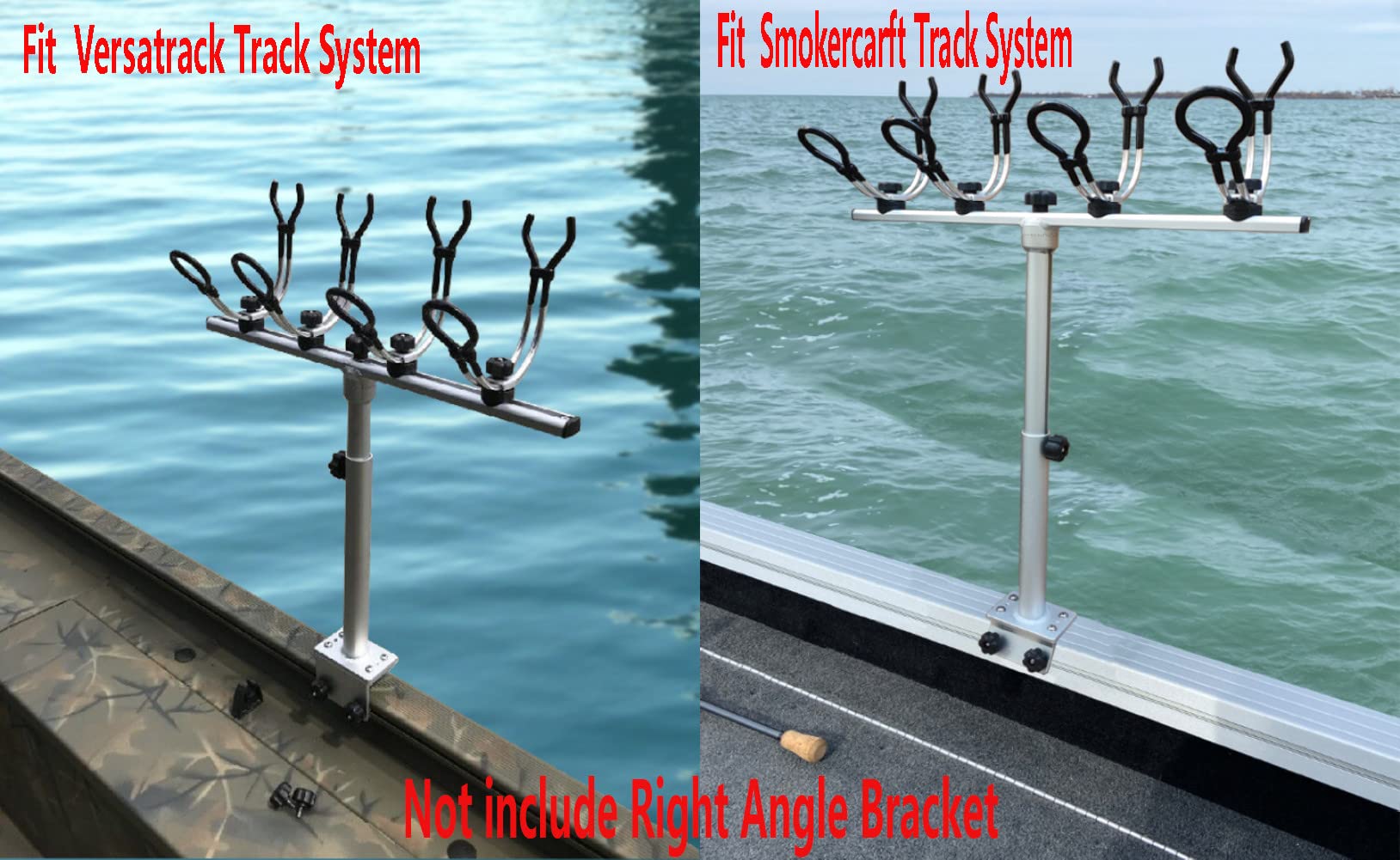 Brocraft Telescopic T-Bar Crappie Fishing Rod Holder System - Perfect for Bank Fishing, Ice Fishing & Boat Angling