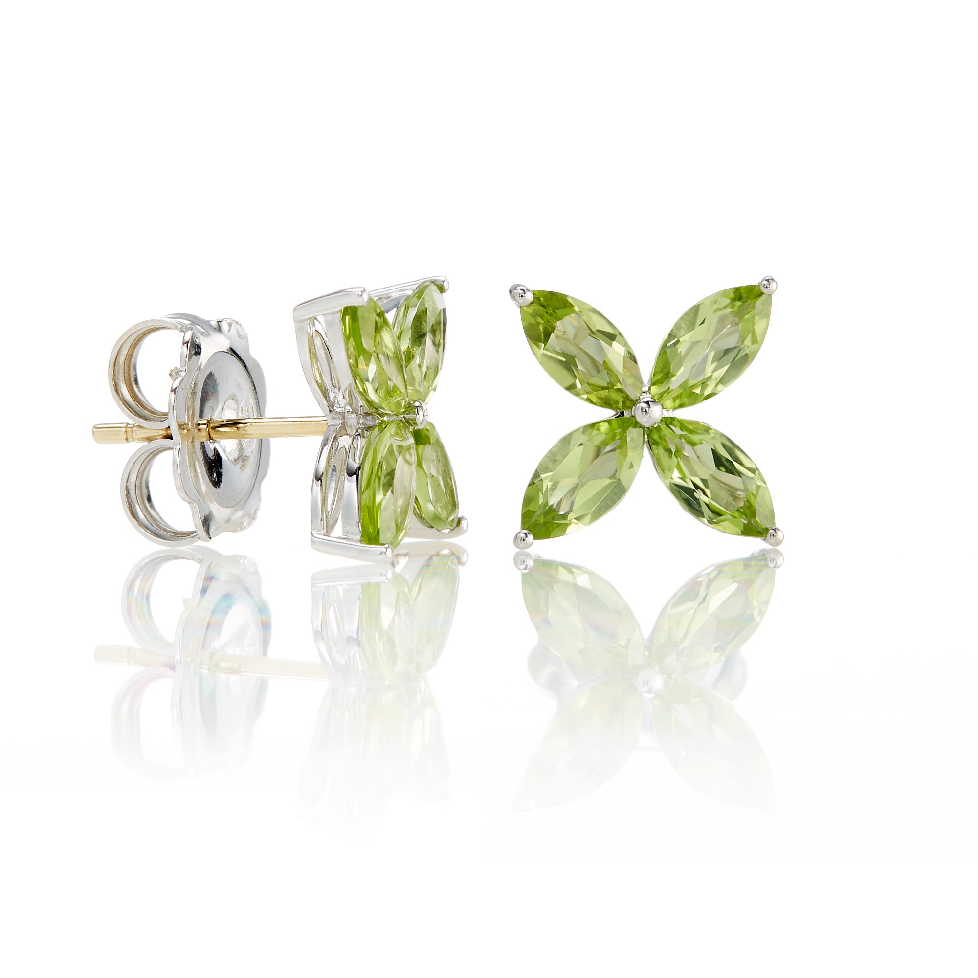 Peridot Stella Earrings for Women - Elegant Green Gemstone Dangle Earrings for Party, Wedding & Everyday Wear