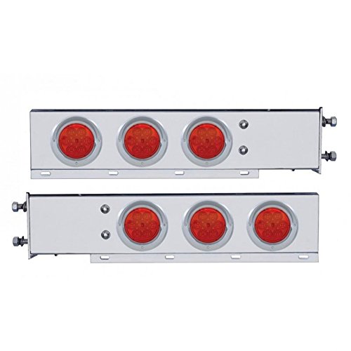 CTW Stainless Steel Mud Flap Hangers with LED Lights & Spring Loaded 2.5