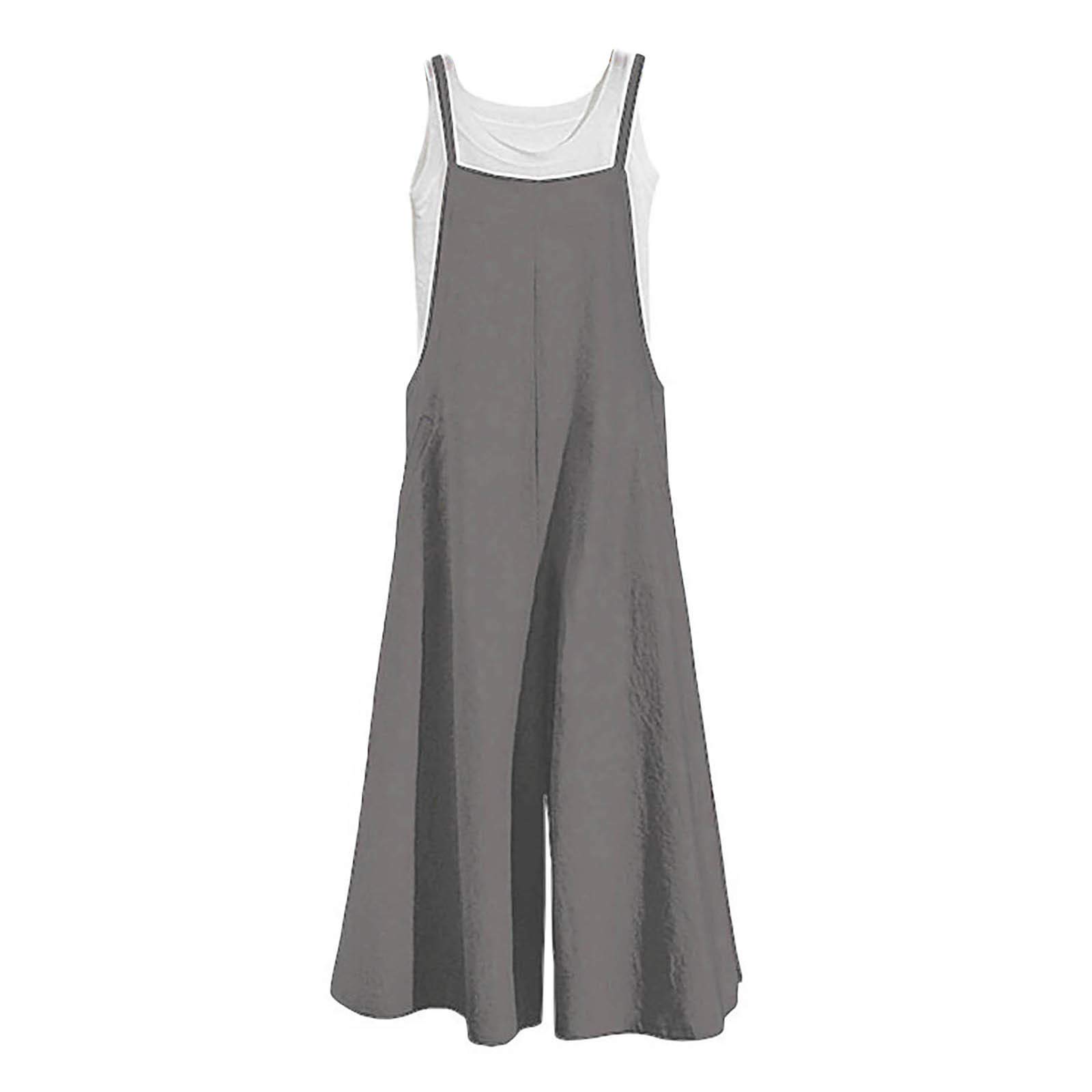 RIJJTRP Women's Casual Overalls - Oversized Bib Trousers Jumpsuit with Adjustable Straps | Summer Workwear & Street Style Fashion
