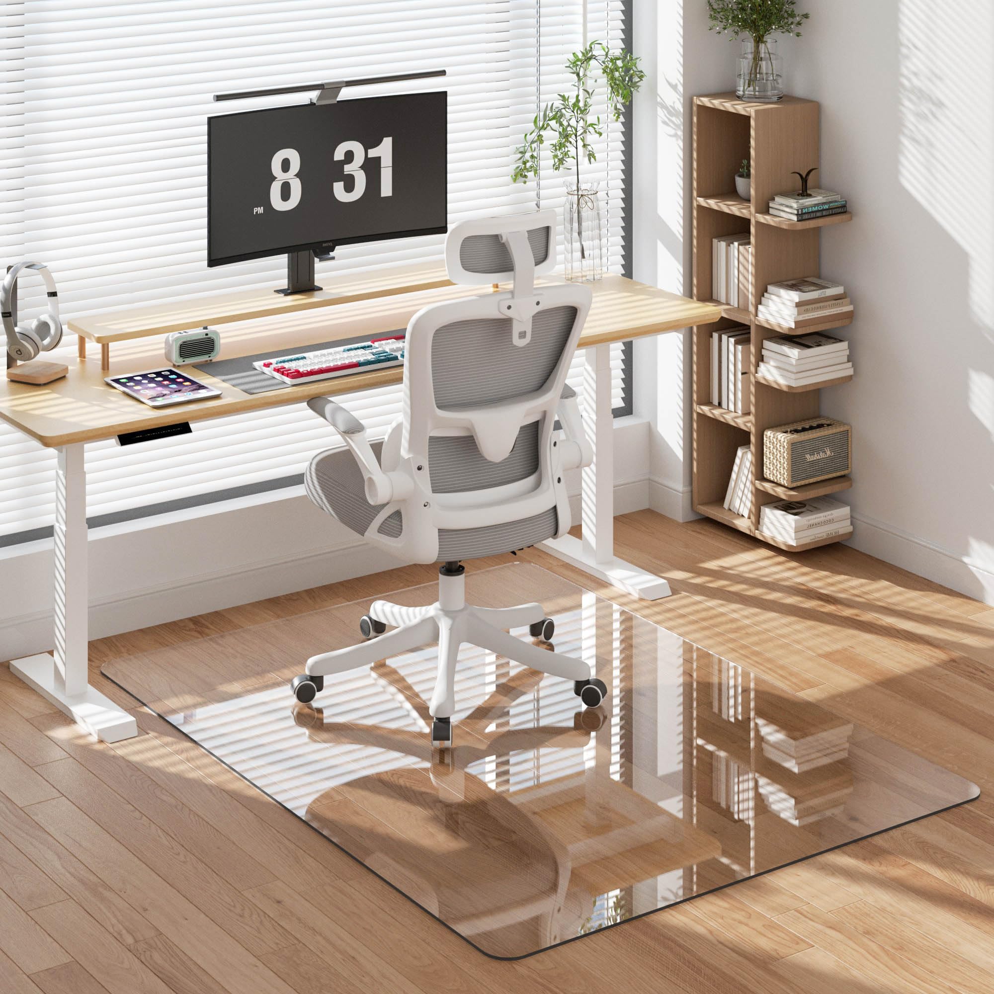 Premium Clear Office Chair Mat for Hardwood Floors & Carpets - 46