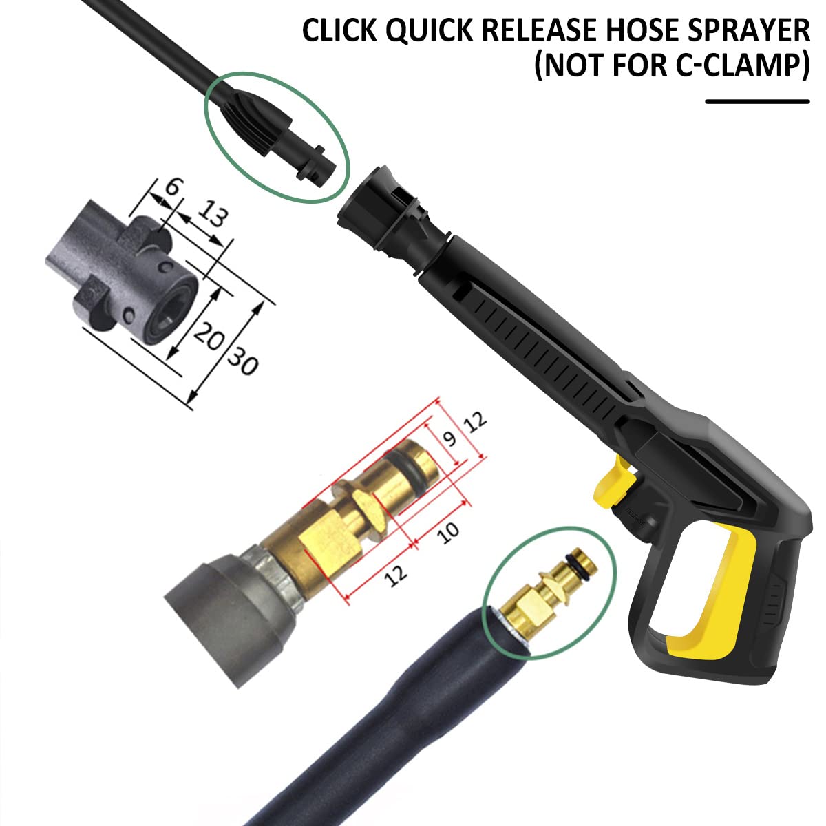 Professional Pressure Washer with Adjustable Nozzle - High Power Car & Wall Cleaning Sprayer for K2 K3 K4 K5 K6 K7 - Perfect for Driveway, Patio, and Vehicle Detailing