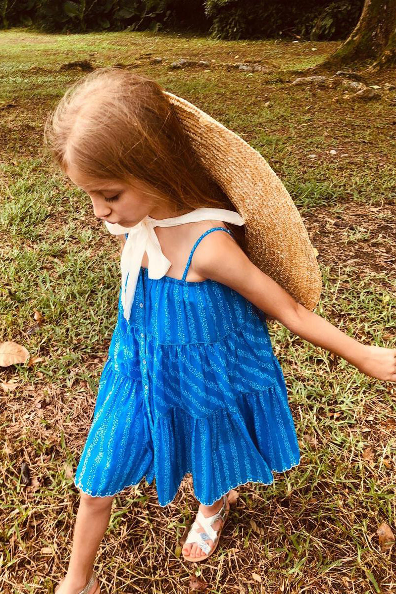 Nellystella Adeline Lagoon Girls Dress - Cute Floral Summer Dress for Toddlers & Kids - Perfect for Birthday Parties, Family Outings & Playdates